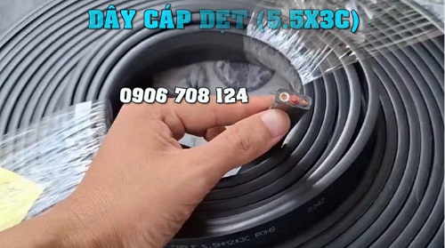 Dây cáp dẹt 3C x 5.5 mm cho cầu trục 